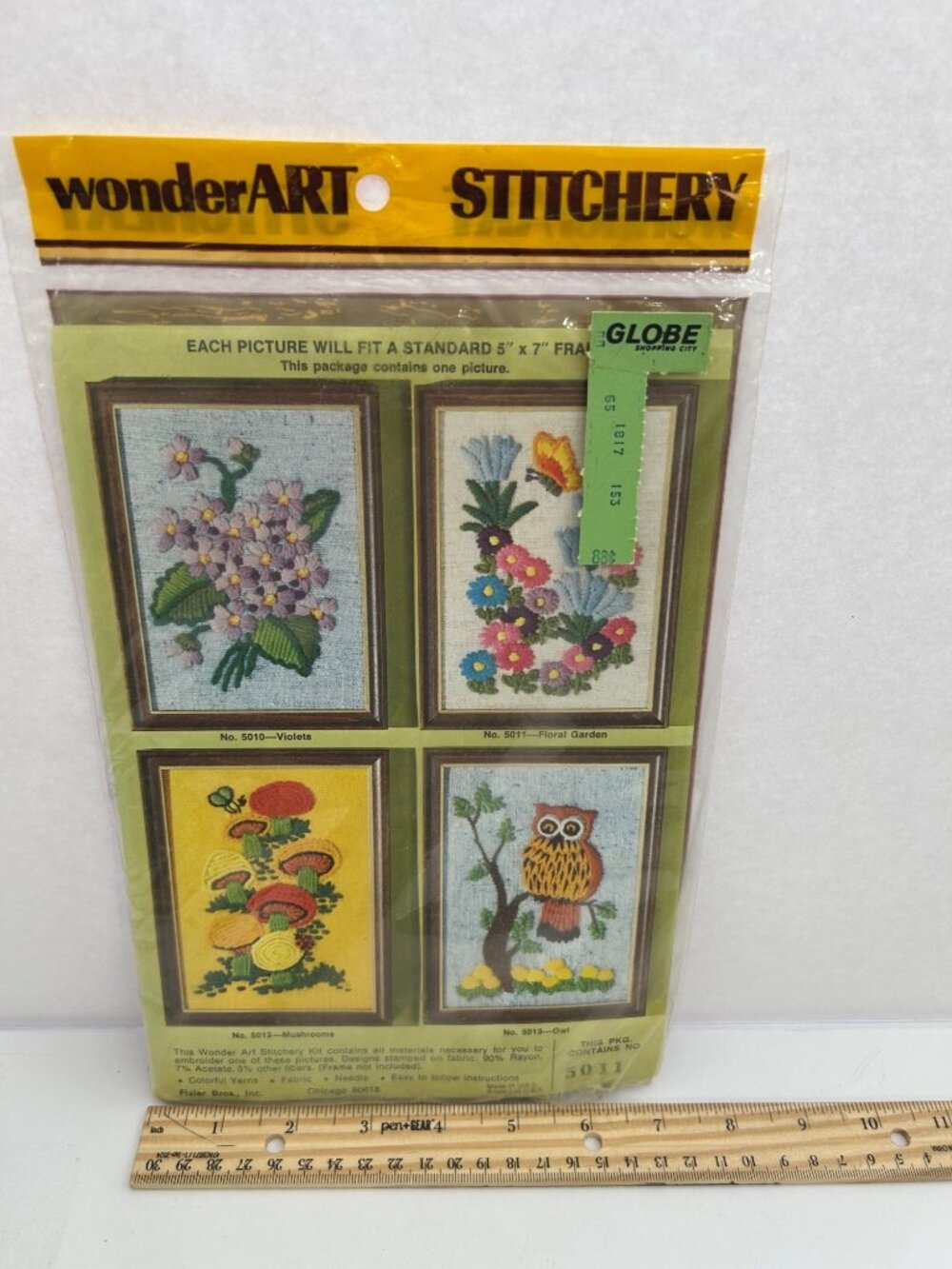 1970s WonderArt 5011 Floral Garden Embroidery Stitchery Cottagecore Grannycore